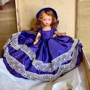 Vintage 40s Nancy Ann Storybook Doll 5.5" November Girl #197 Bisque w/Box DOTM